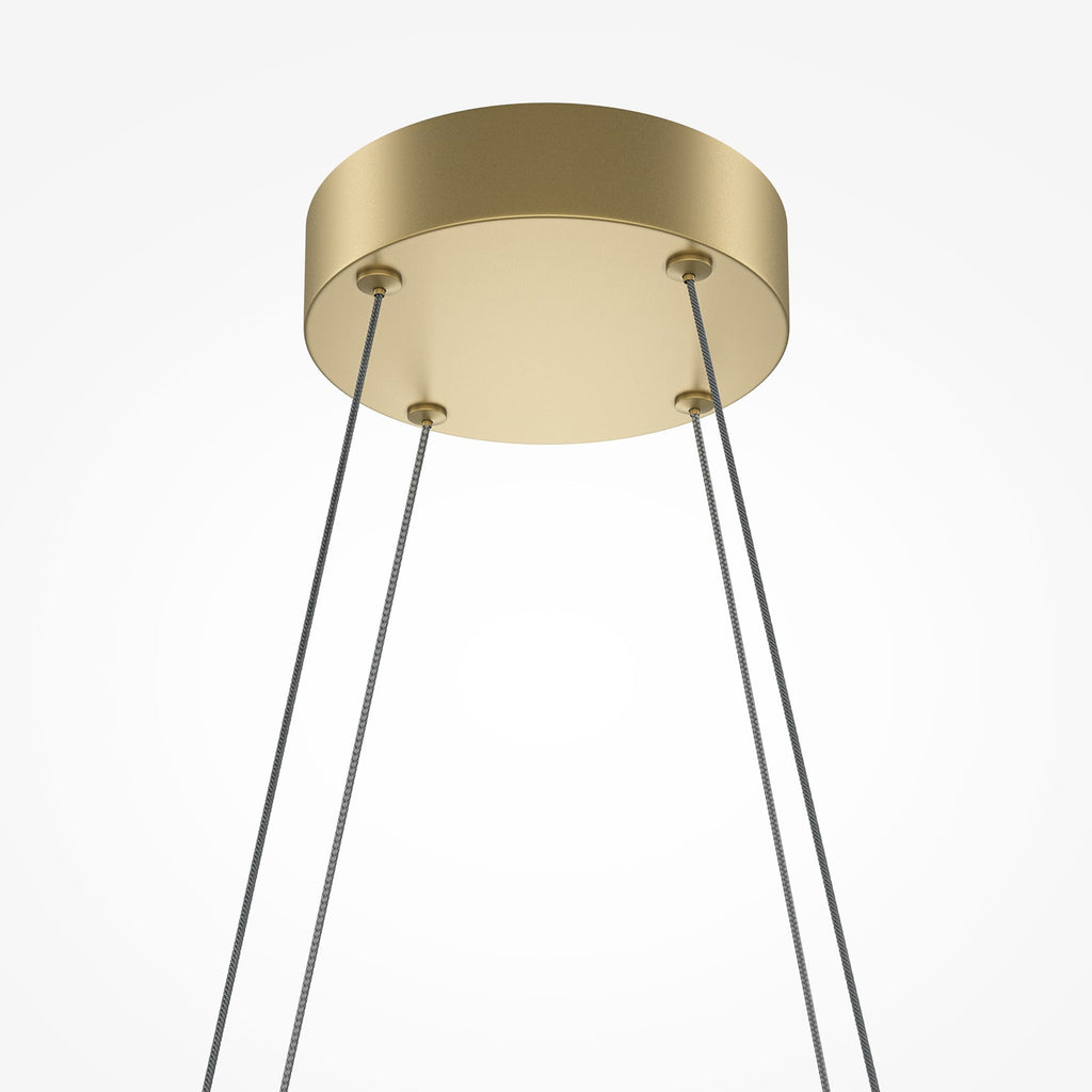 LED pendellampe Halo dimbar messingfarget 103,5 cm montert i rom