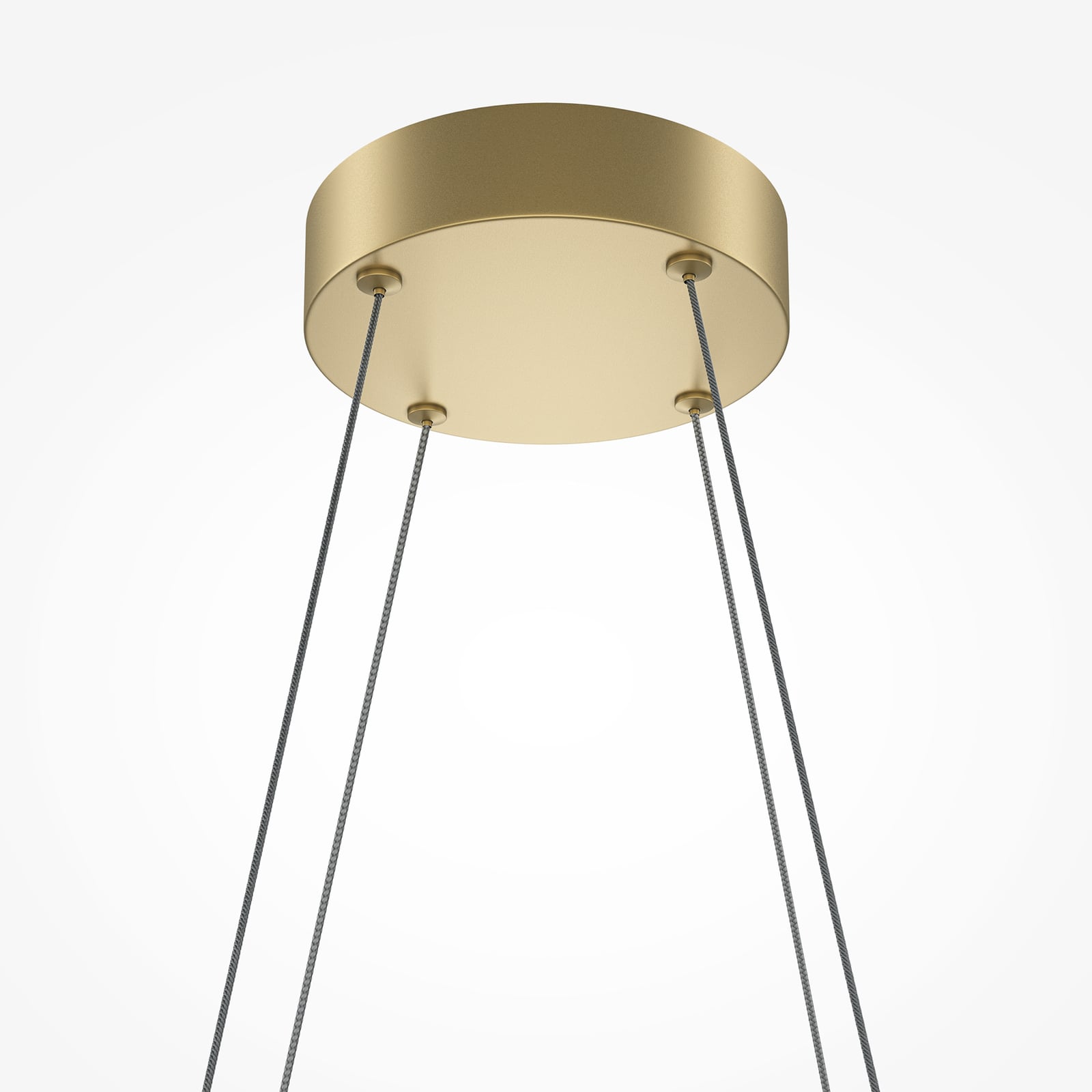 LED pendellampe Halo dimbar messingfarget 103,5 cm montert i rom