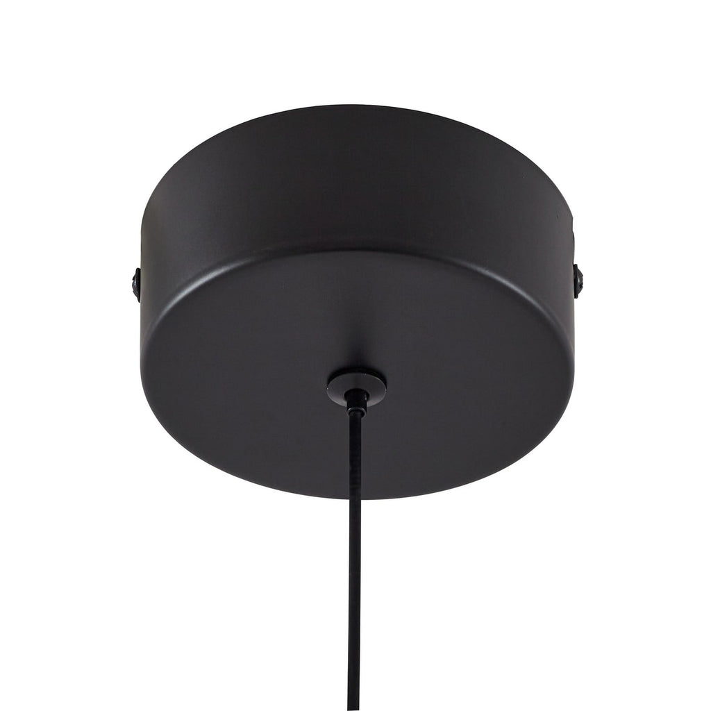LED pendellampe Hayley 1-lys glass svart Ø10 cm oppheng