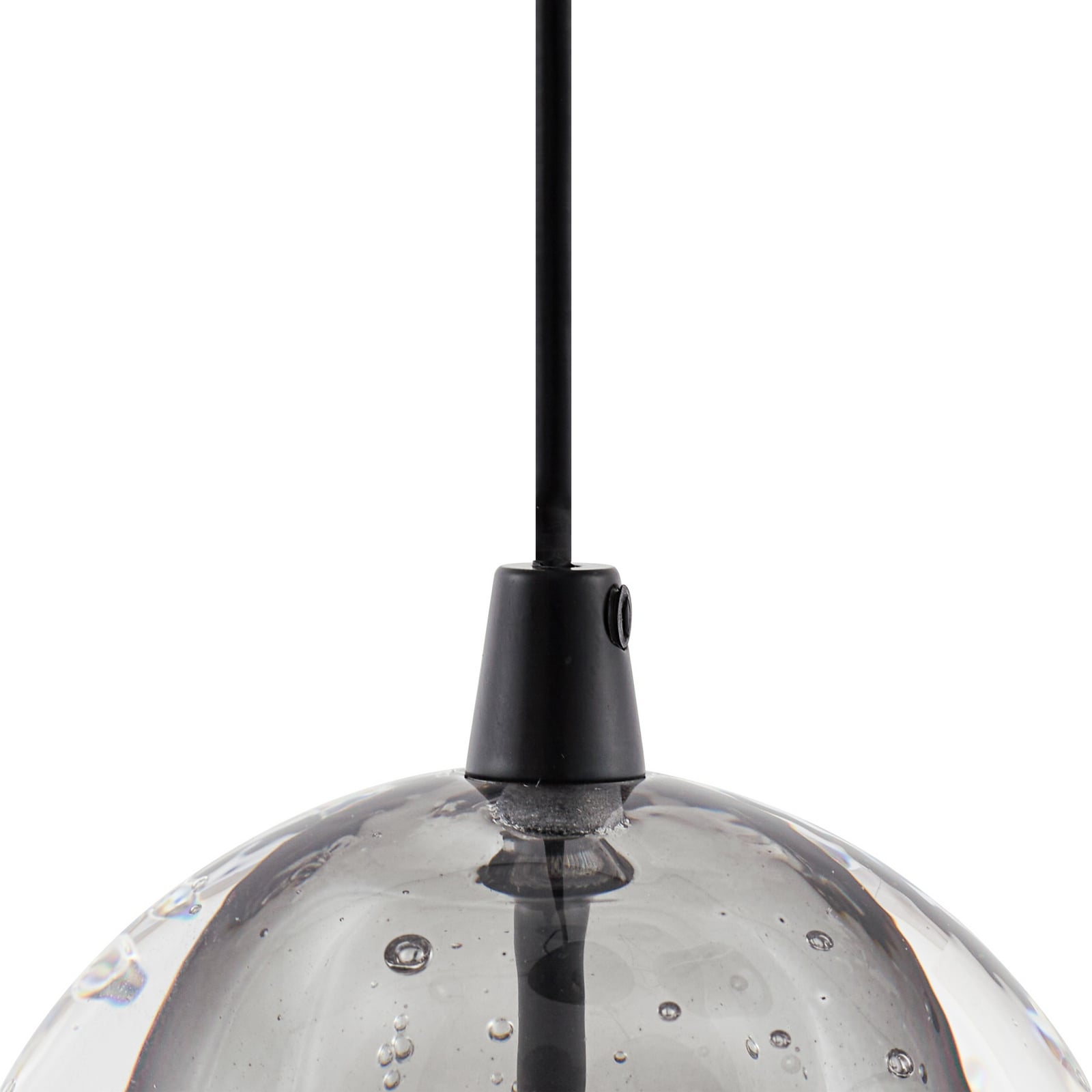 LED pendellampe Hayley 1-lys glass svart Ø10 cm design