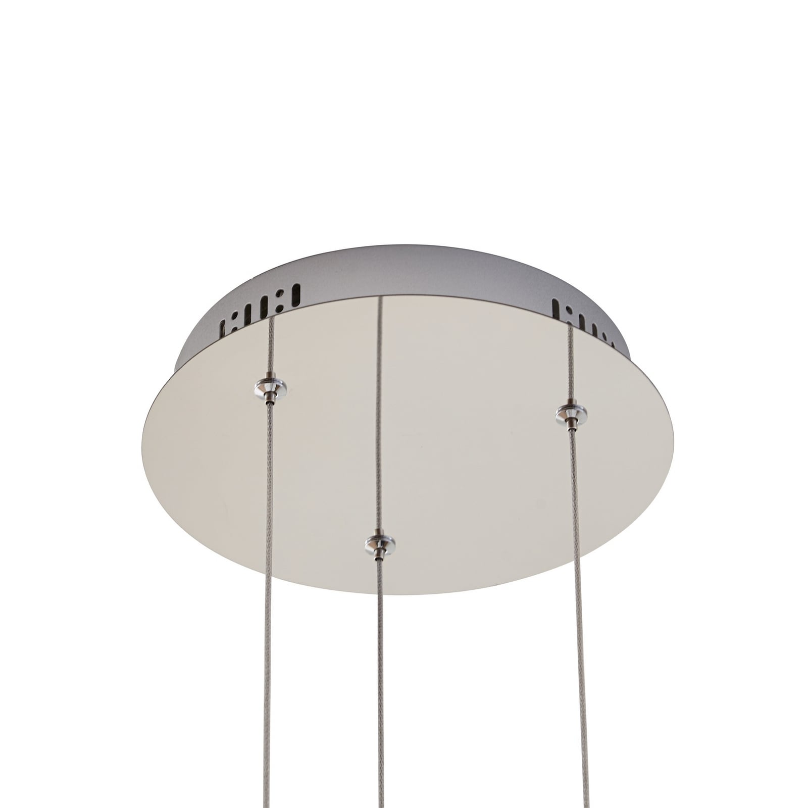 LED pendellampe Hayley 3-lys glass krom Ø25 cm sideprofil