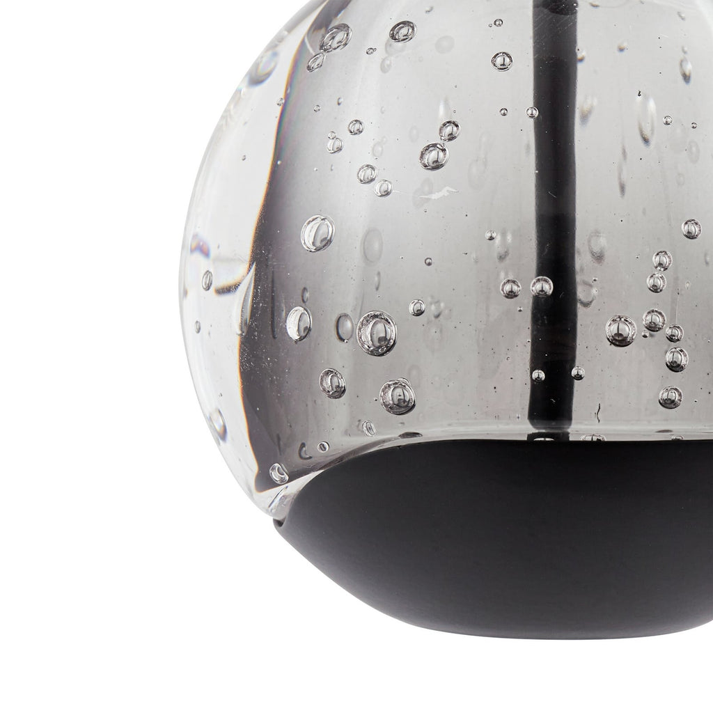 LED pendellampe Hayley 3-lys glass svart Ø20 cm 15W - Lucande