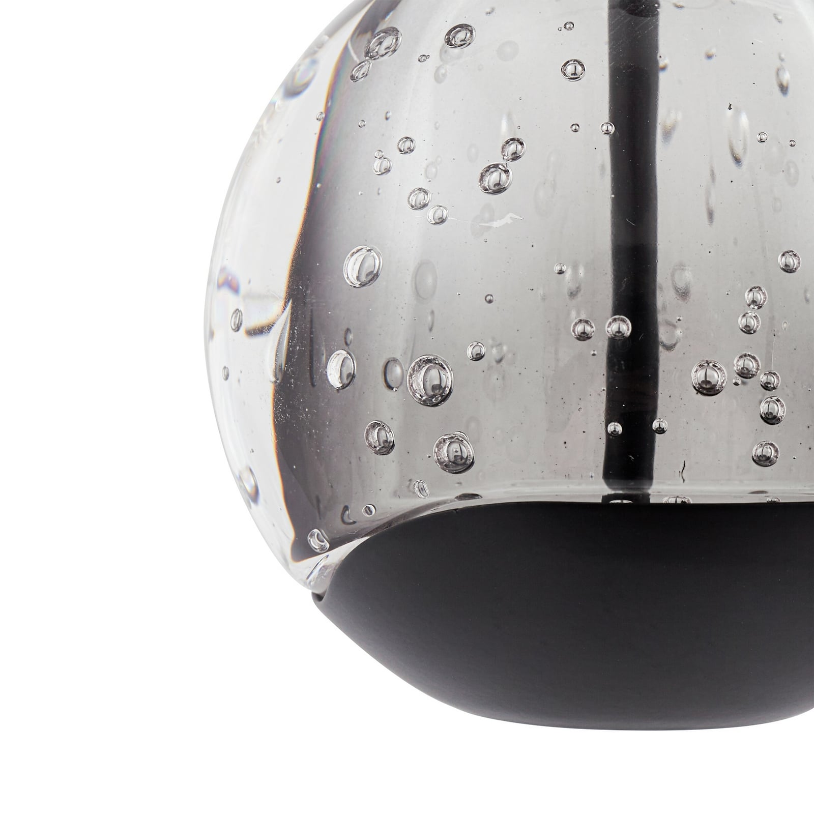 LED pendellampe Hayley 3-lys glass svart Ø20 cm 15W - Lucande