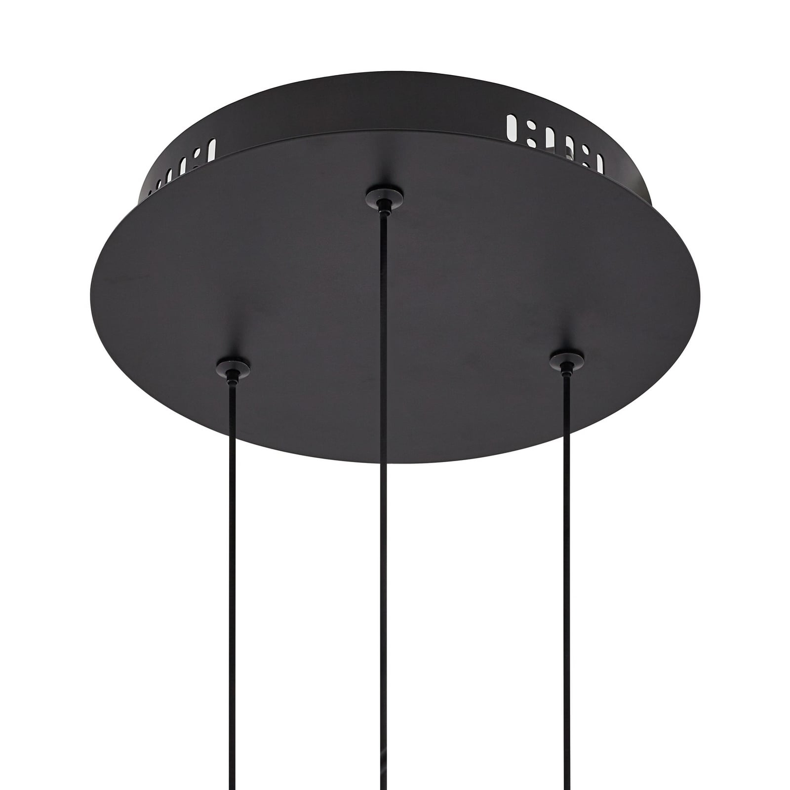 LED pendellampe Hayley 3-lys glass svart Ø20 cm 15W - Lucande