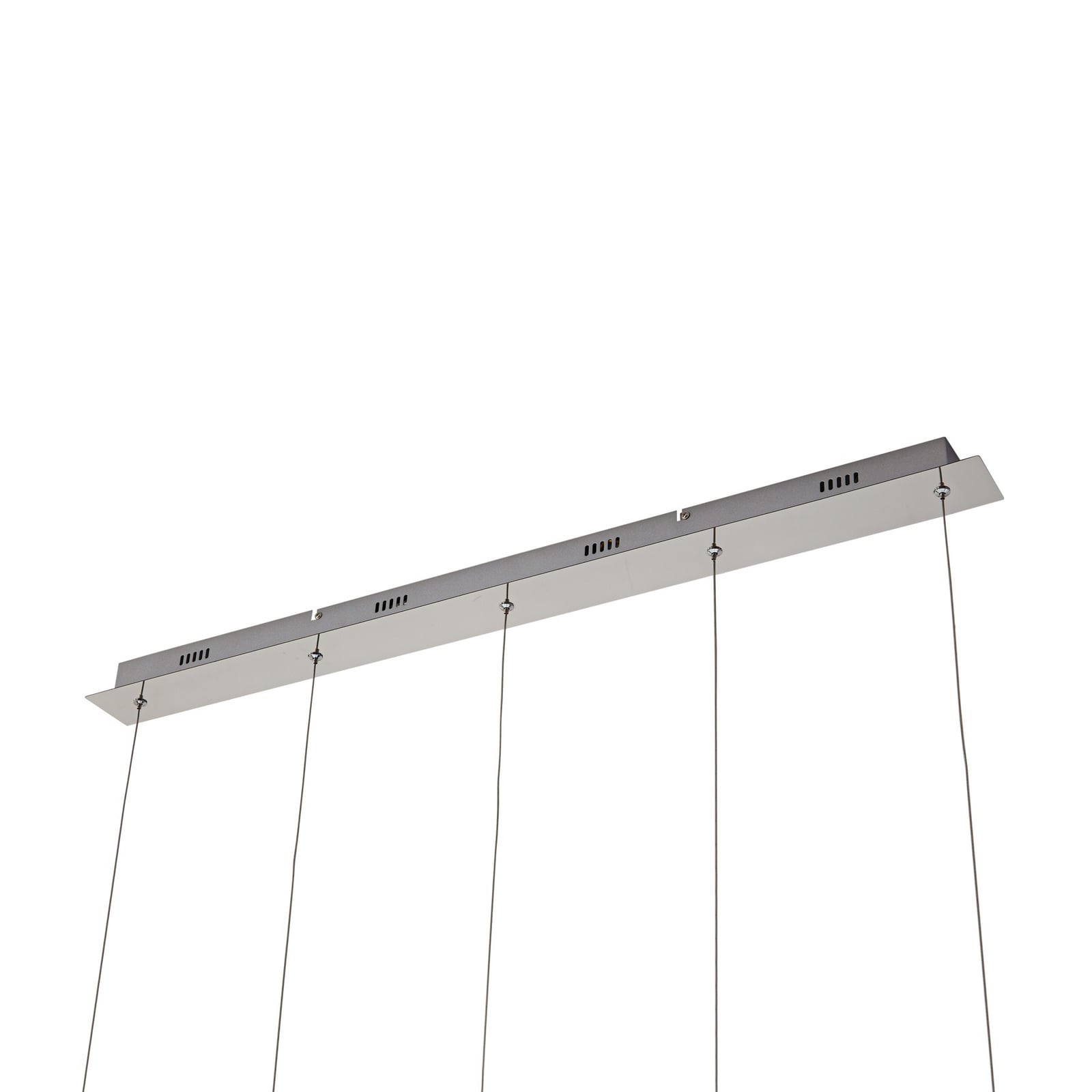 LED pendellampe Hayley 5-lys glass krom 96 cm oppheng detalj
