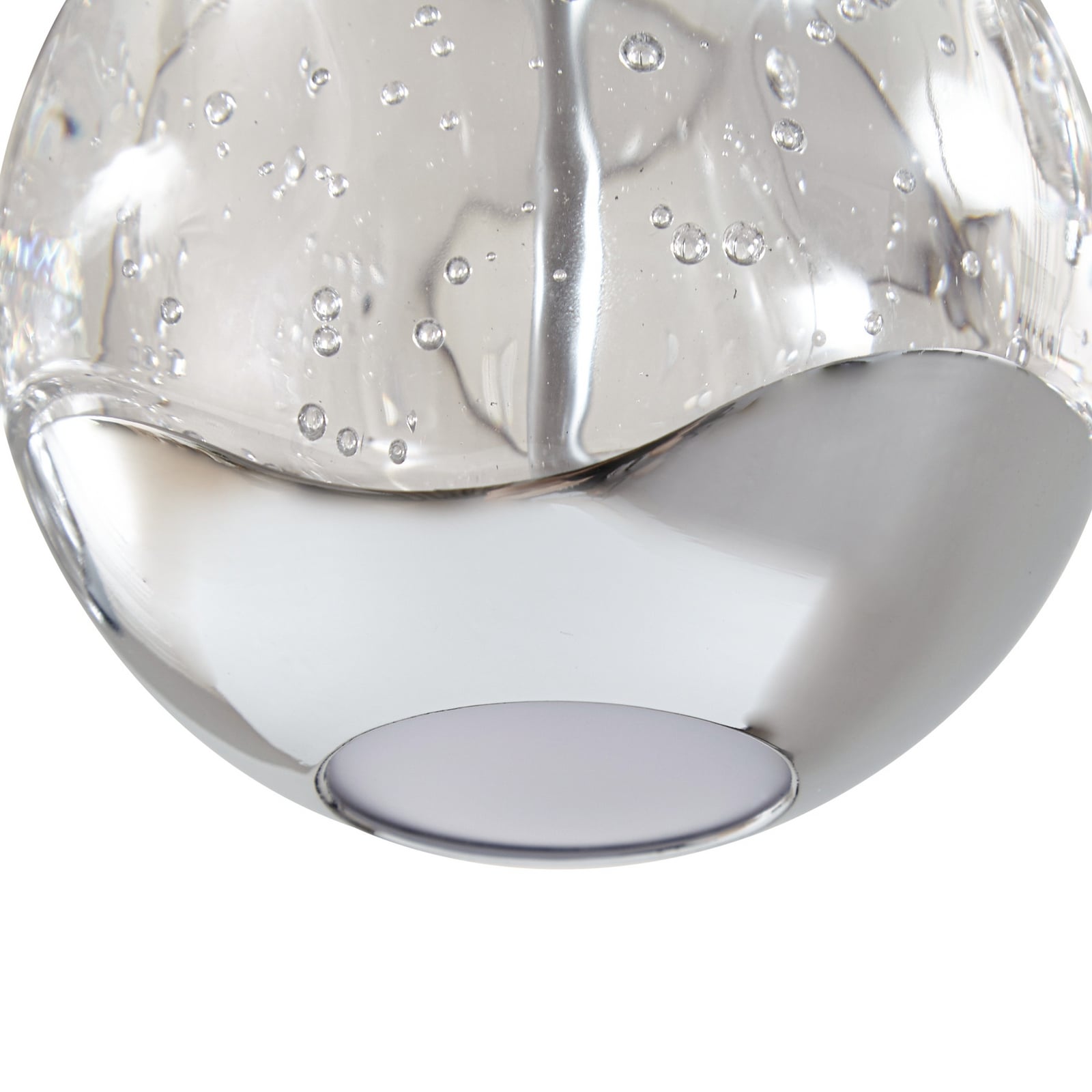 LED pendellampe Hayley 5-lys glass krom 96 cm sideprofil