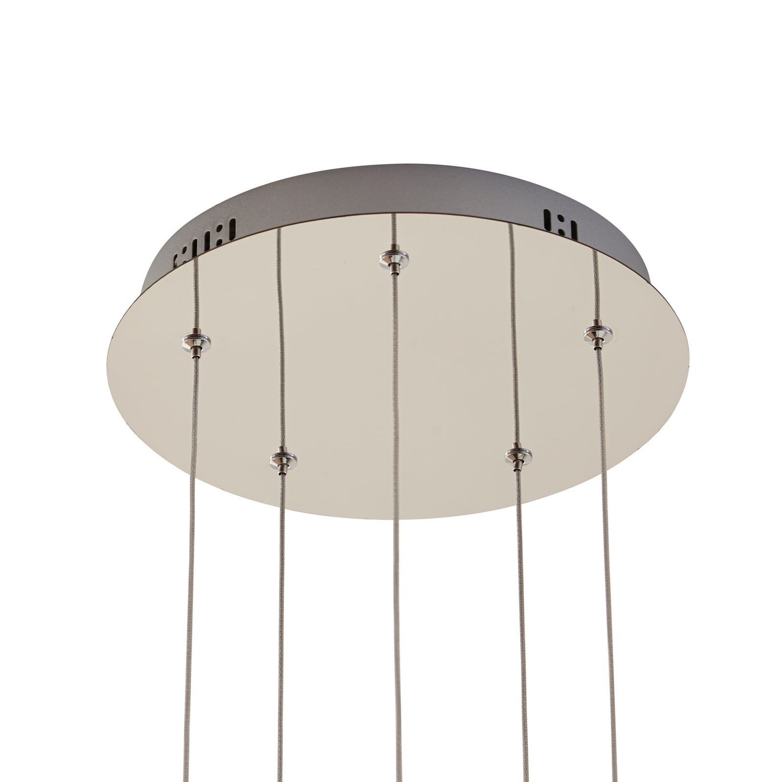 LED pendellampe Hayley 5-lys glass krom oversikt over design