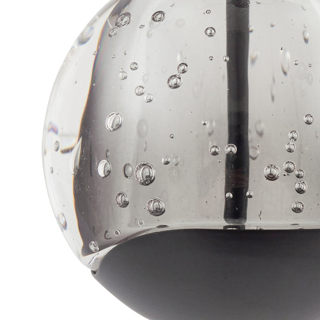 LED pendellampe Hayley 5-lys glass svart 96 cm side
