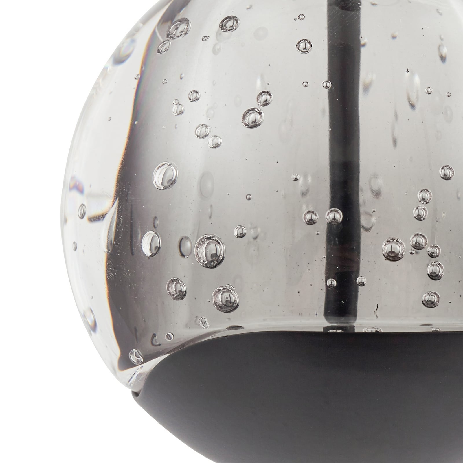 LED pendellampe Hayley 5-lys glass svart 96 cm side