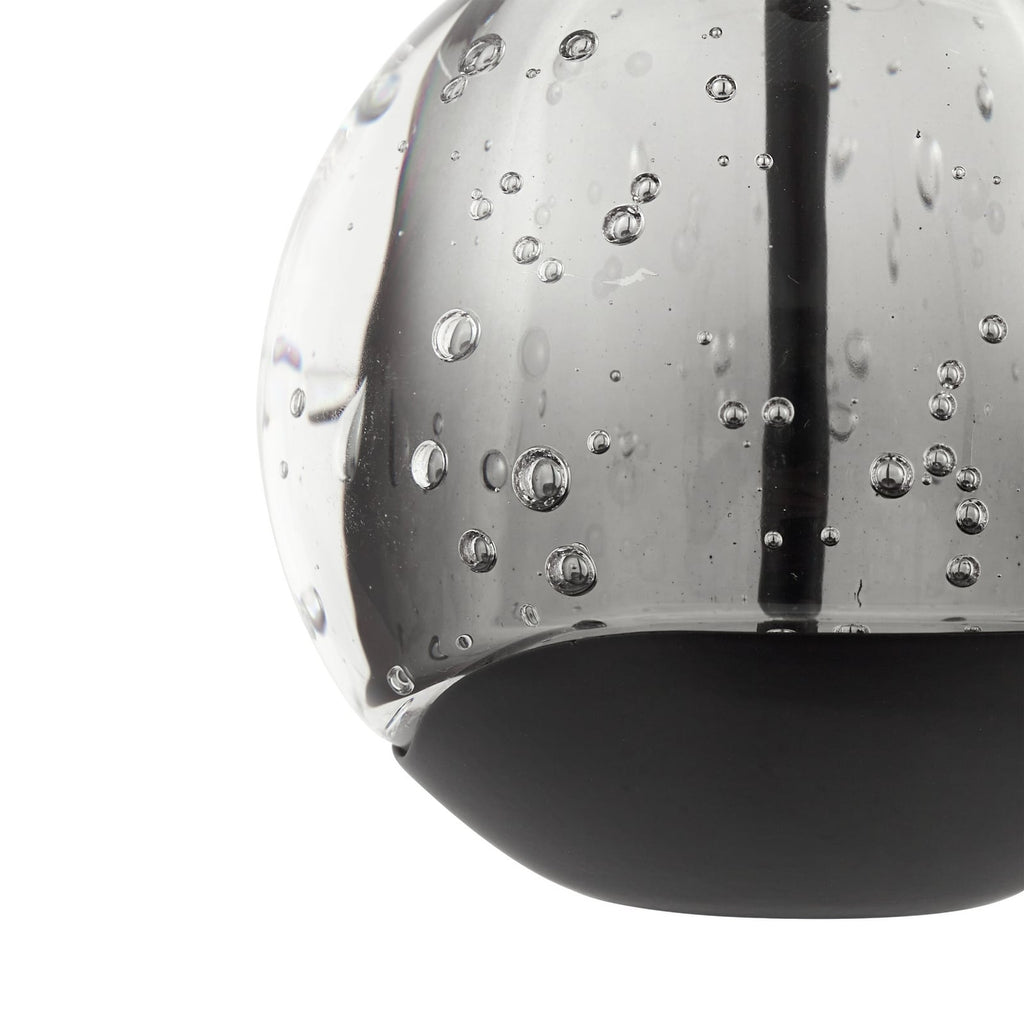 LED pendellampe Hayley 9-lys glass svart metallramme