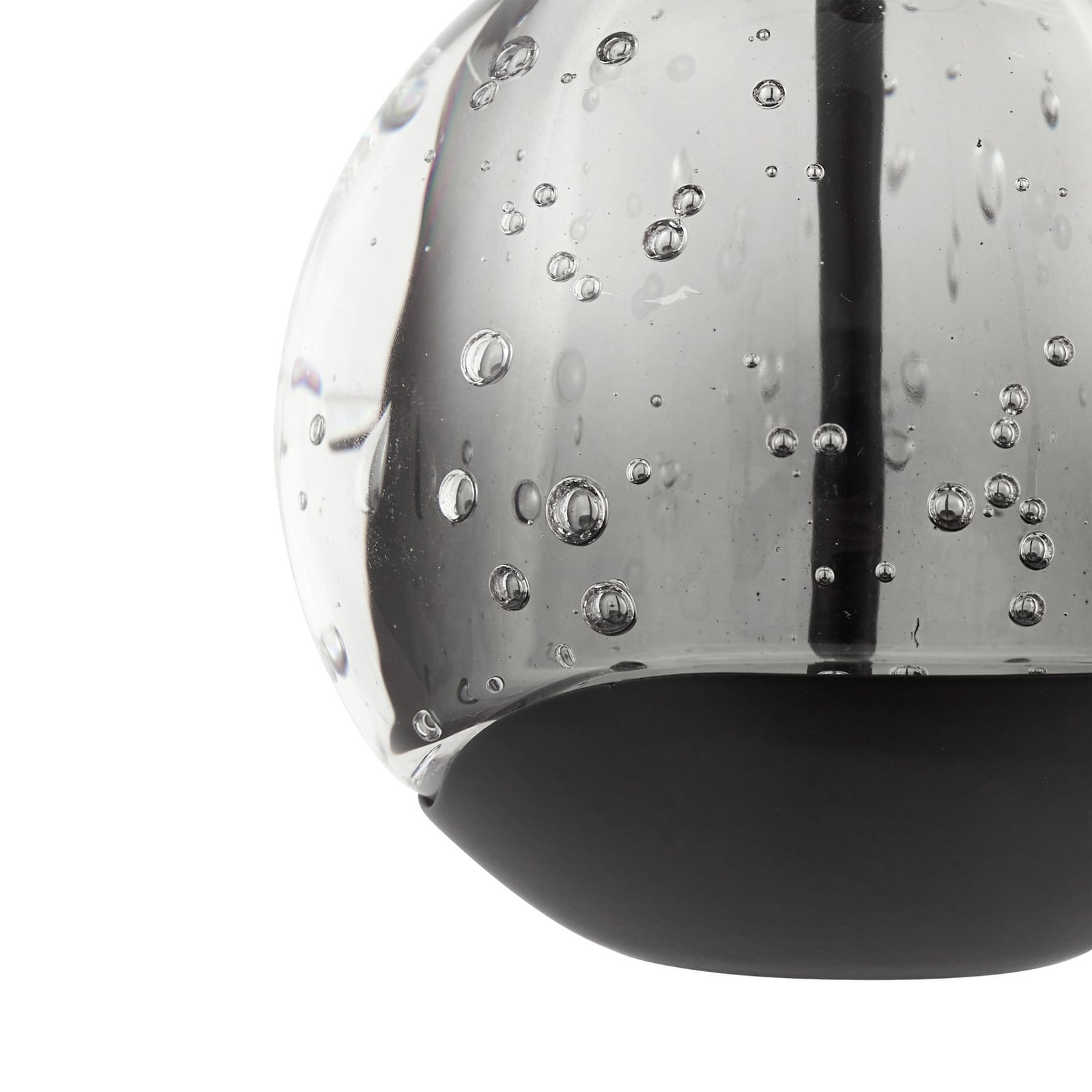 LED pendellampe Hayley 9-lys glass svart metallramme