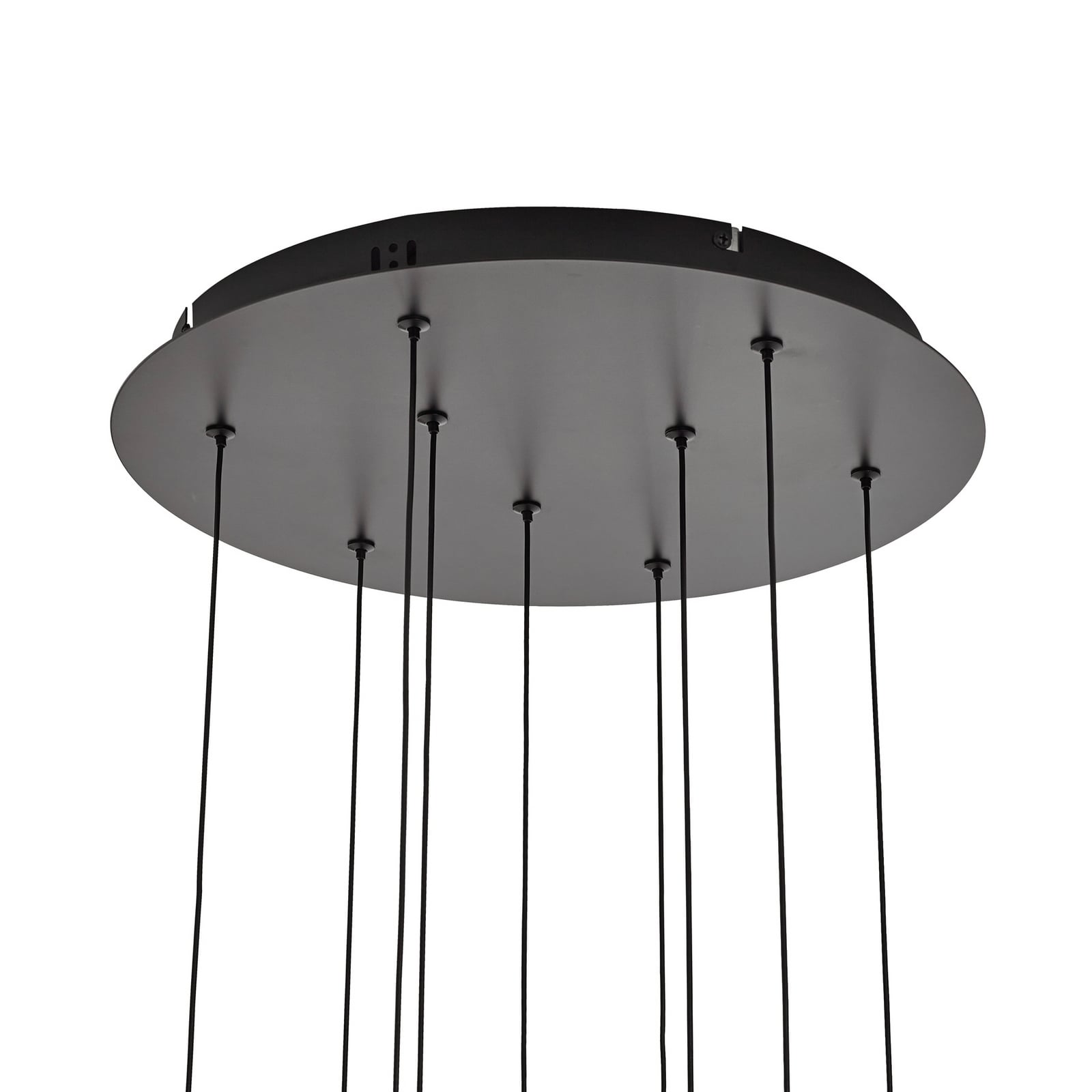LED pendellampe Hayley 9-lys glass svart opphengshøyde