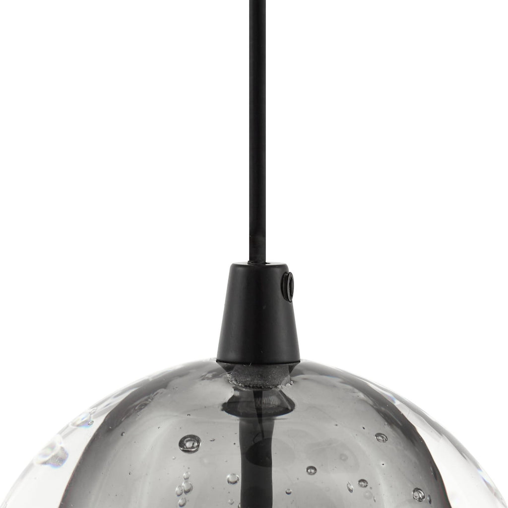 LED pendellampe Hayley 9-lys glass svart helhetsbilde