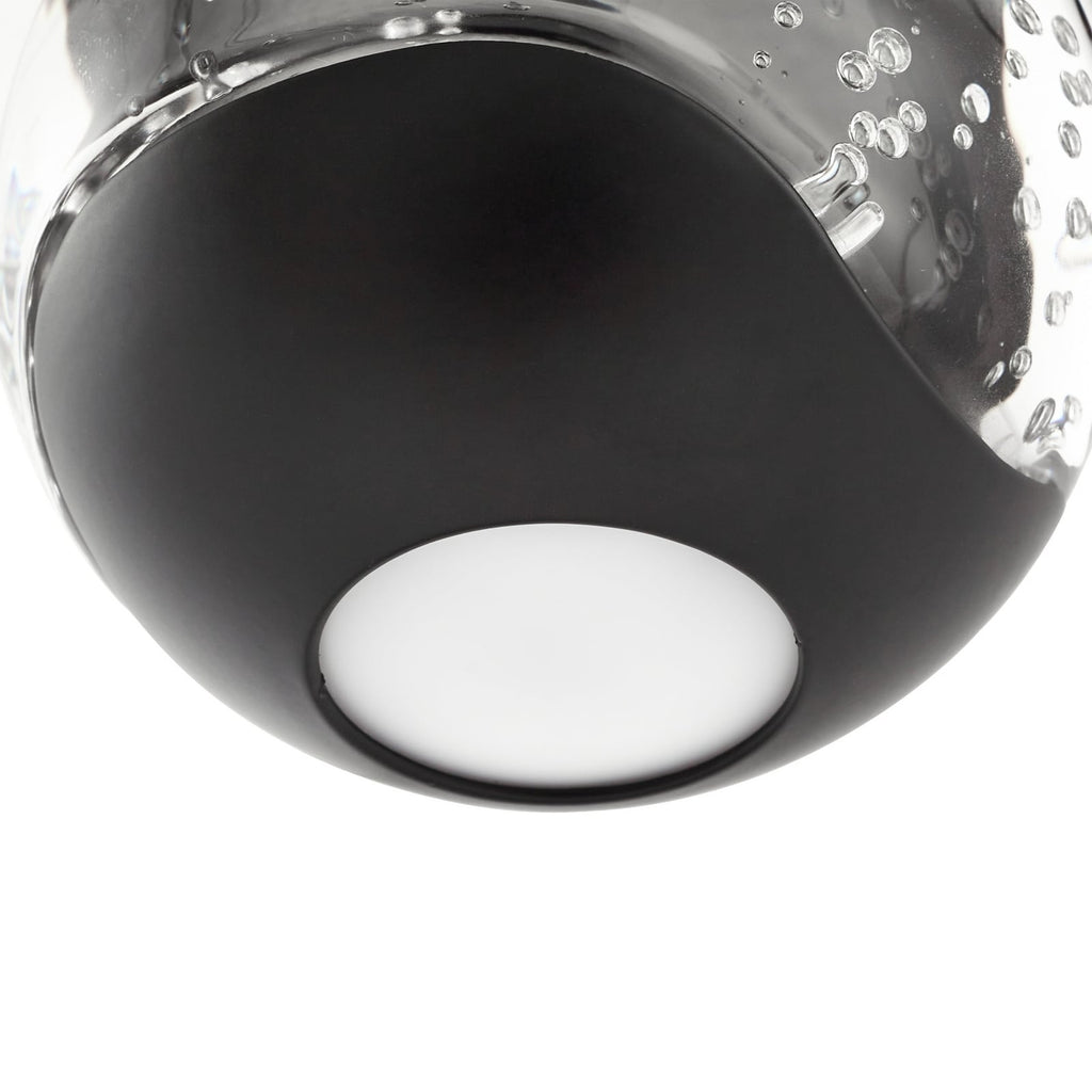 LED pendellampe Hayley 9-lys glass svart design av Ingo Thiele