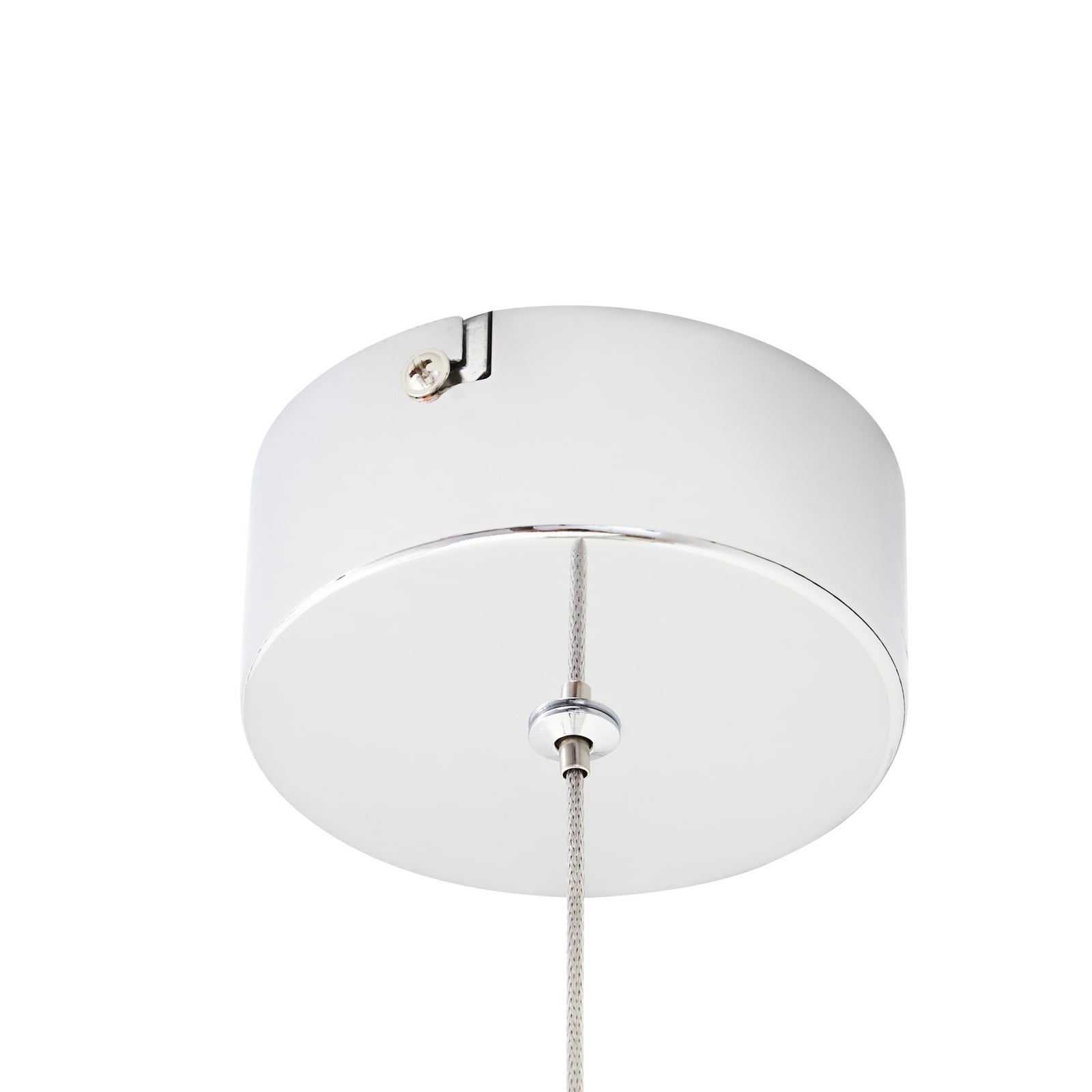 LED pendellampe Hayley glass kuleform krom Ø9 cm med justerbar høyde