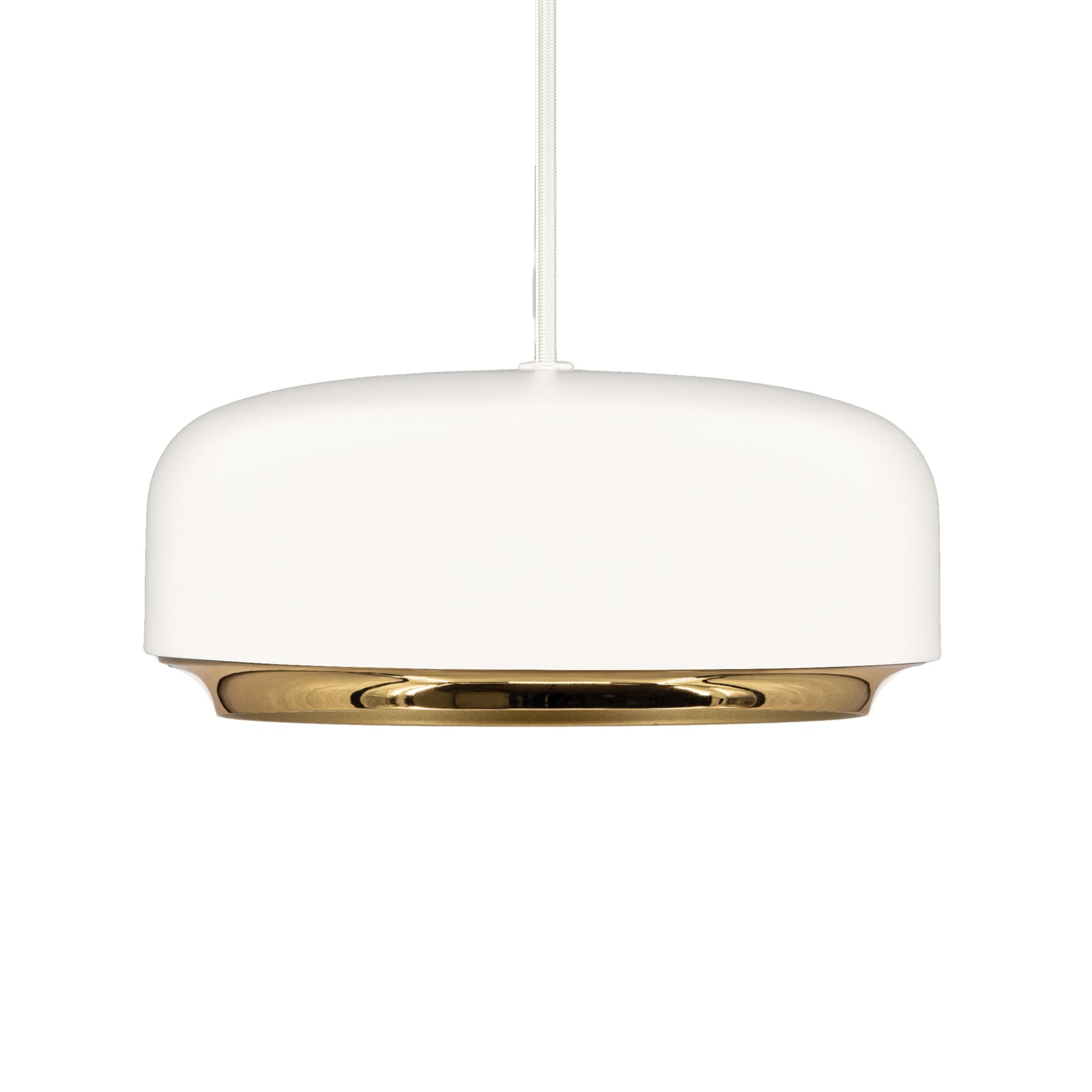 Montert LED pendellampe Hazel Mini hvit/messing dimbar i rom
