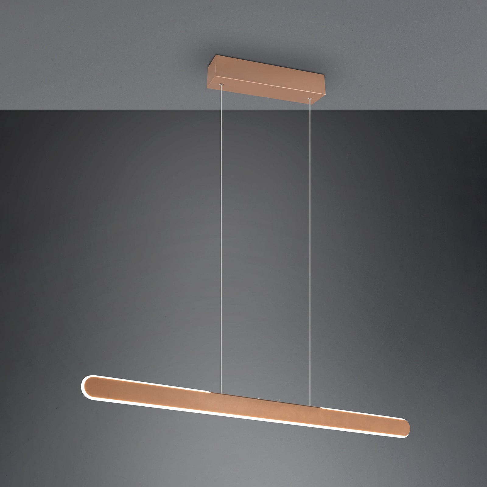 Detaljbilde av LED pendellampe Helios dimbar CCT høydejusterbar kaffe