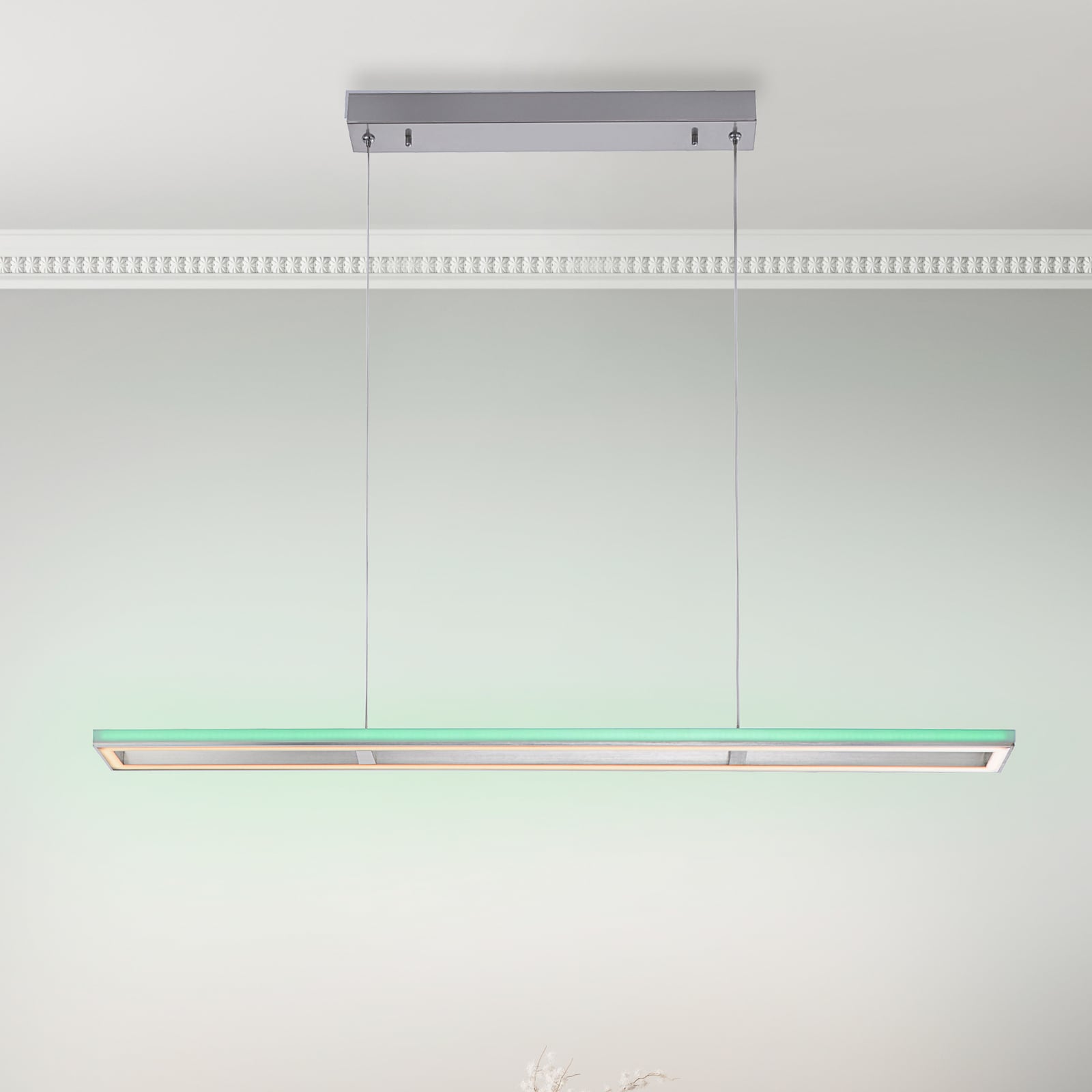 LED pendellampe Helix CCT RGB med fjernkontroll 110 cm forfra