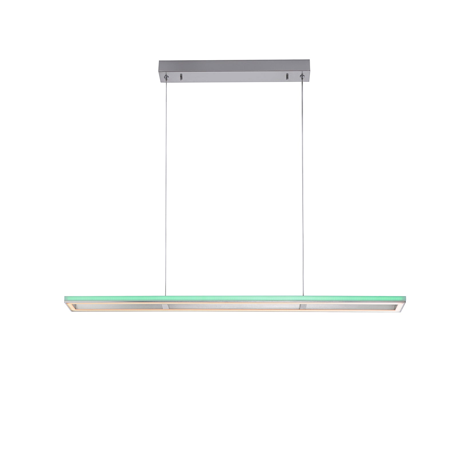 Nærbilde av LED pendellampe Helix CCT RGB med fjernkontroll 110 cm