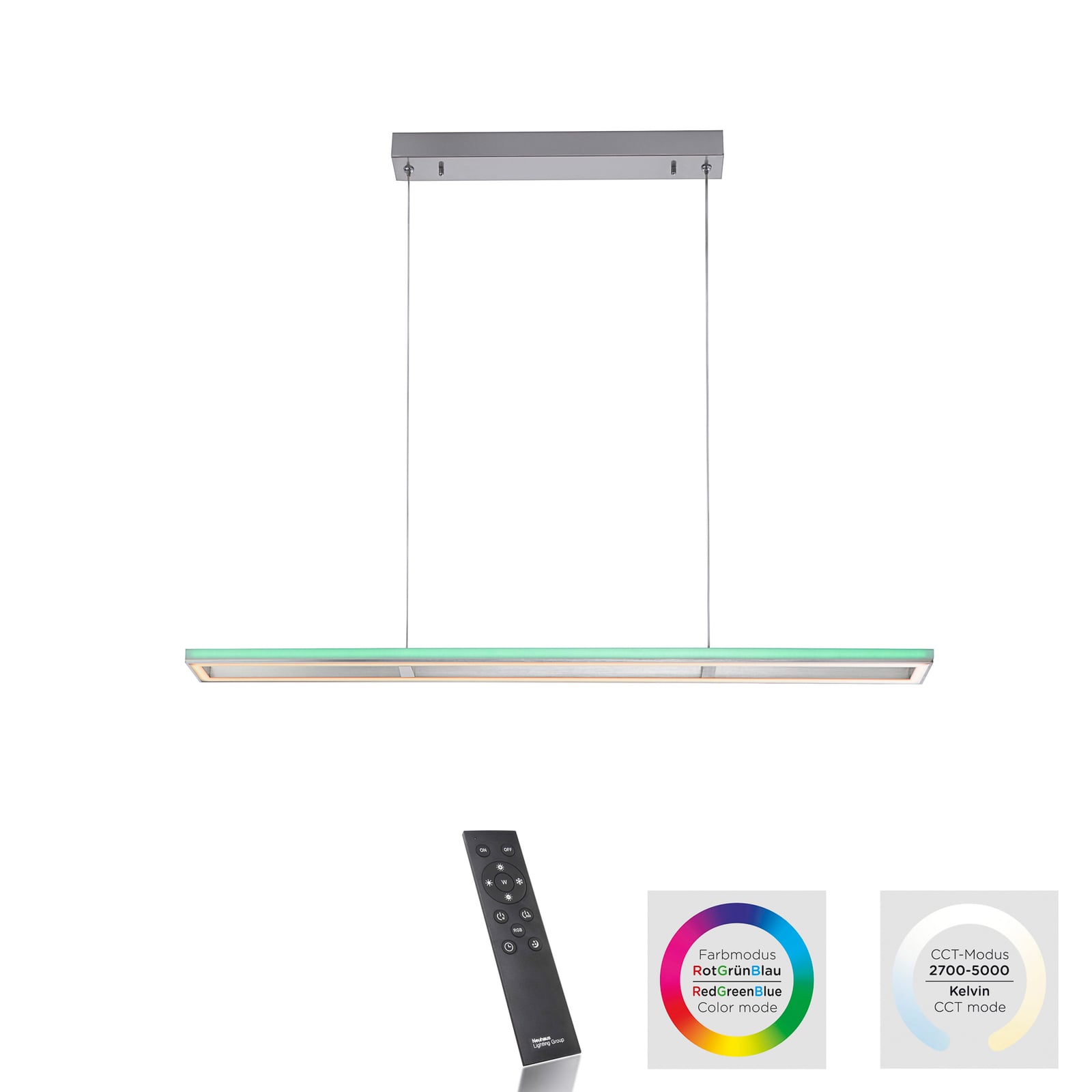 LED pendellampe Helix CCT RGB med fjernkontroll 110 cm lysdetalj