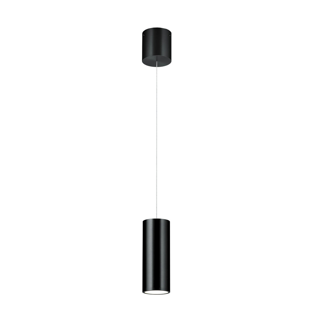 LED pendellampe Helli opp/ned dimbar svart Ø8 cm forfra