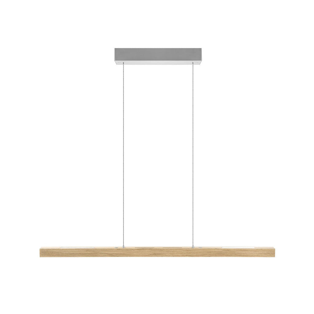 LED pendellampe Hermann eik natur opp/ned dimbar 100 cm forfra