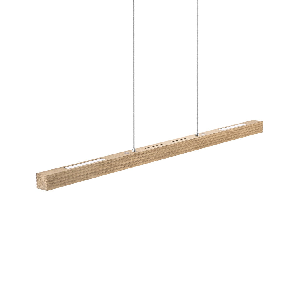LED pendellampe Hermann eik natur opp/ned dimbar 100 cm detalj av materiale