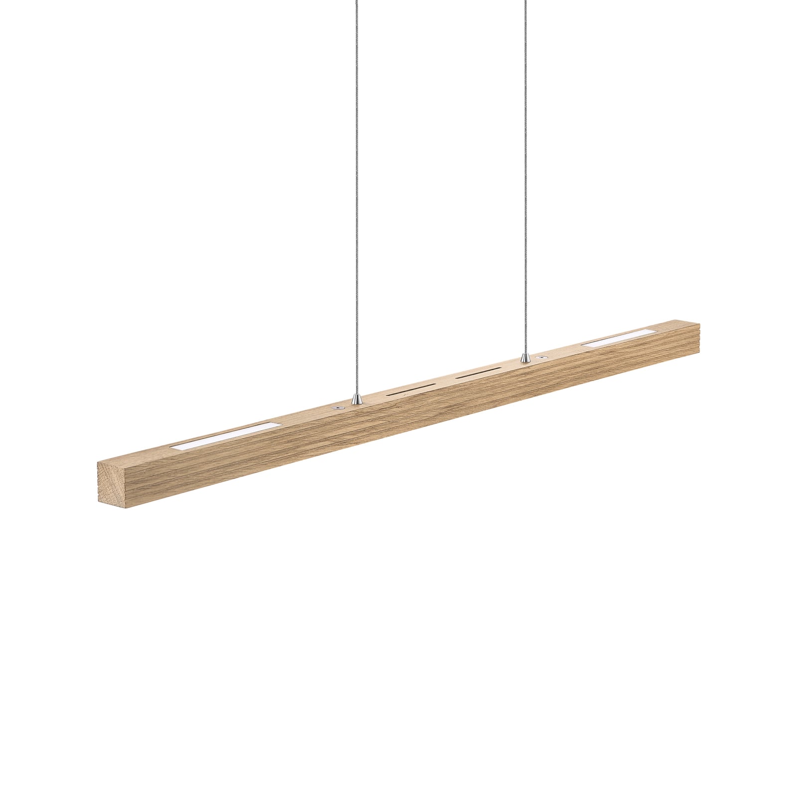 LED pendellampe Hermann eik natur opp/ned dimbar 100 cm detalj av materiale