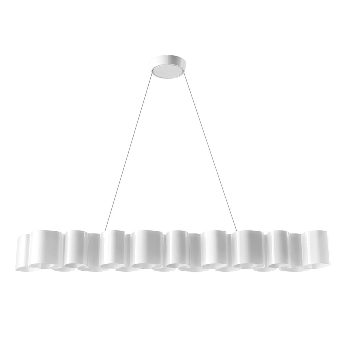 LED pendellampe Honey dimbar hvit polykarbonat sett forfra