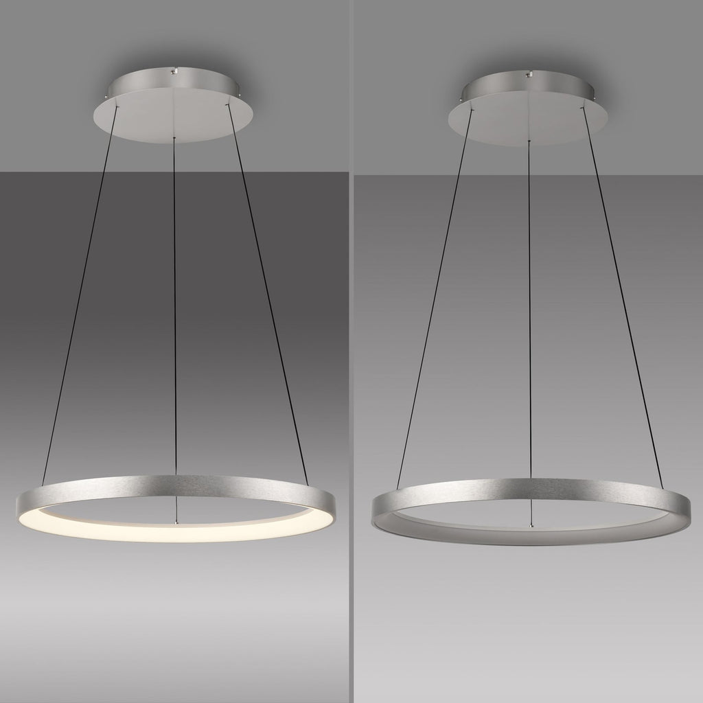LED pendellampe Hoop aluminium Ø57 cm med dimmer