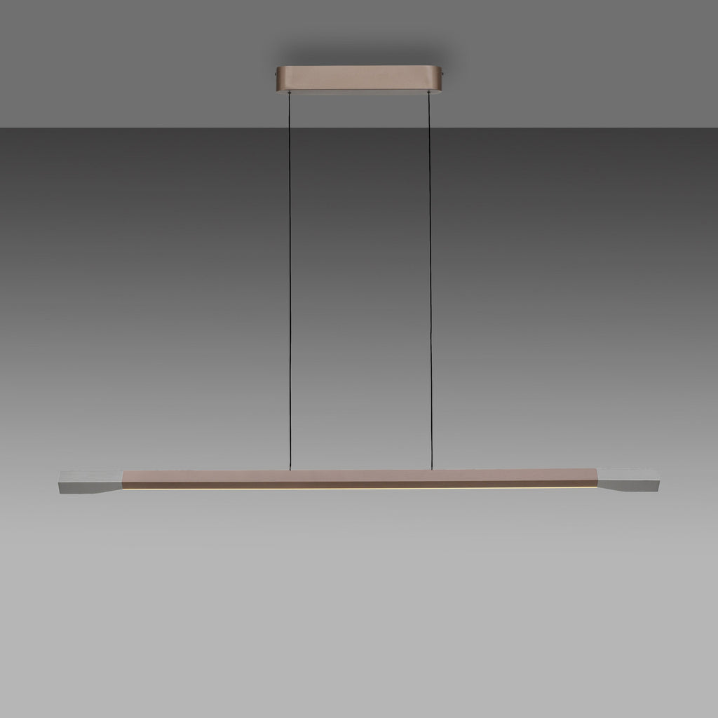 LED pendellampe Hoop dimbar brun 128 cm montert