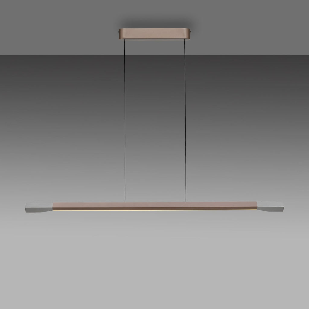 LED pendellampe Hoop dimbar brun 128 cm montert