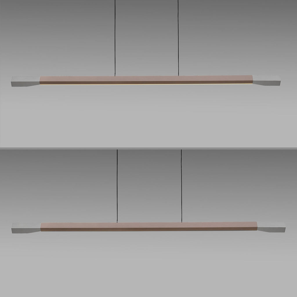 LED pendellampe Hoop dimbar brun 128 cm fra siden