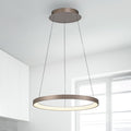 LED pendellampe Hoop dimbar brun aluminium Ø57 cm front