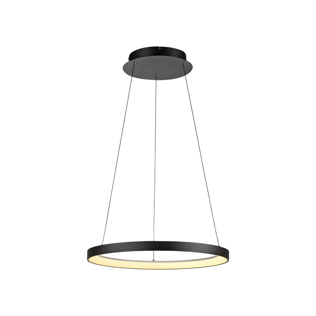 LED pendellampe Hoop svart dimbar Ø57 cm 37W varmhvit detalj