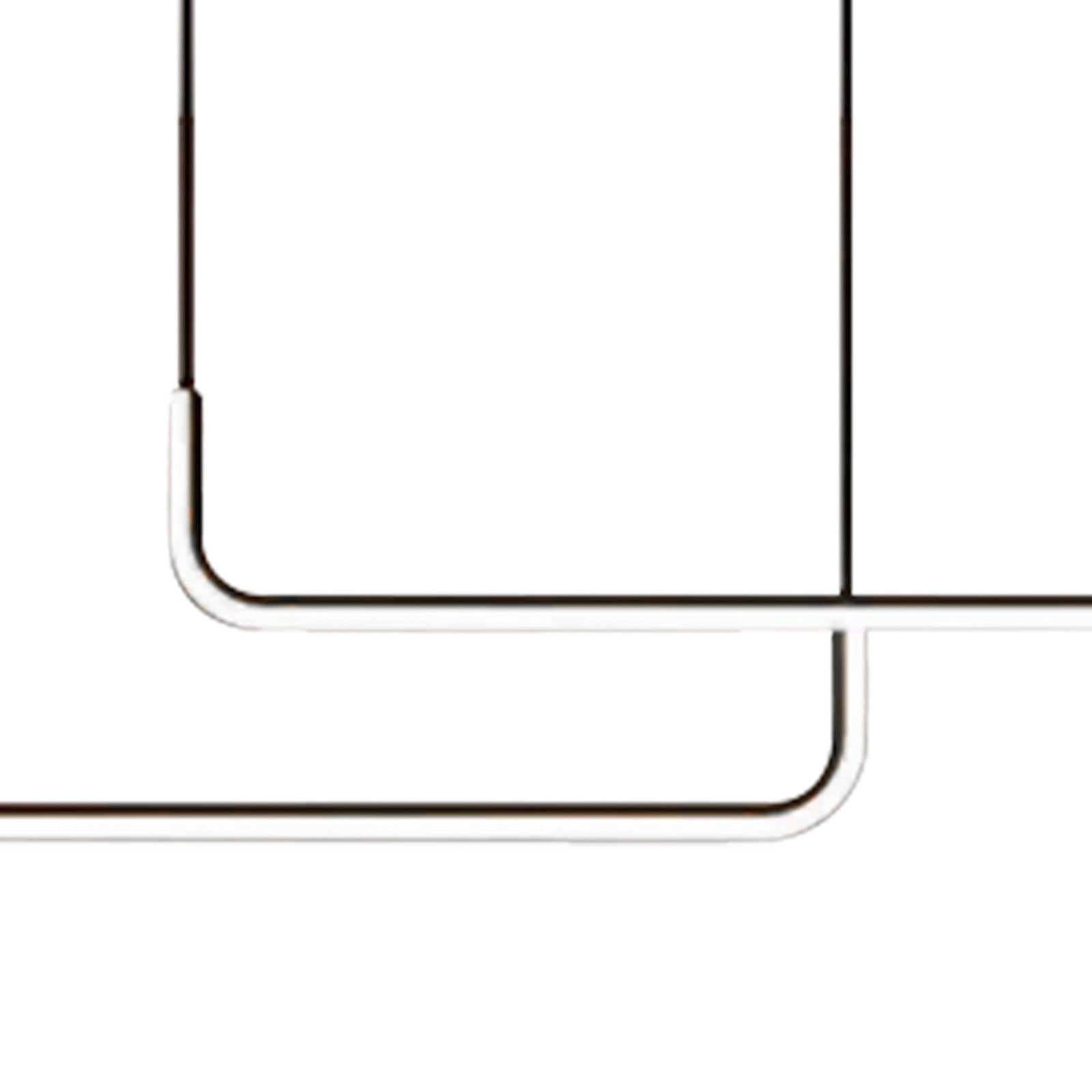 Nærbilde av LED pendellampe Horizon svart metall 105 cm