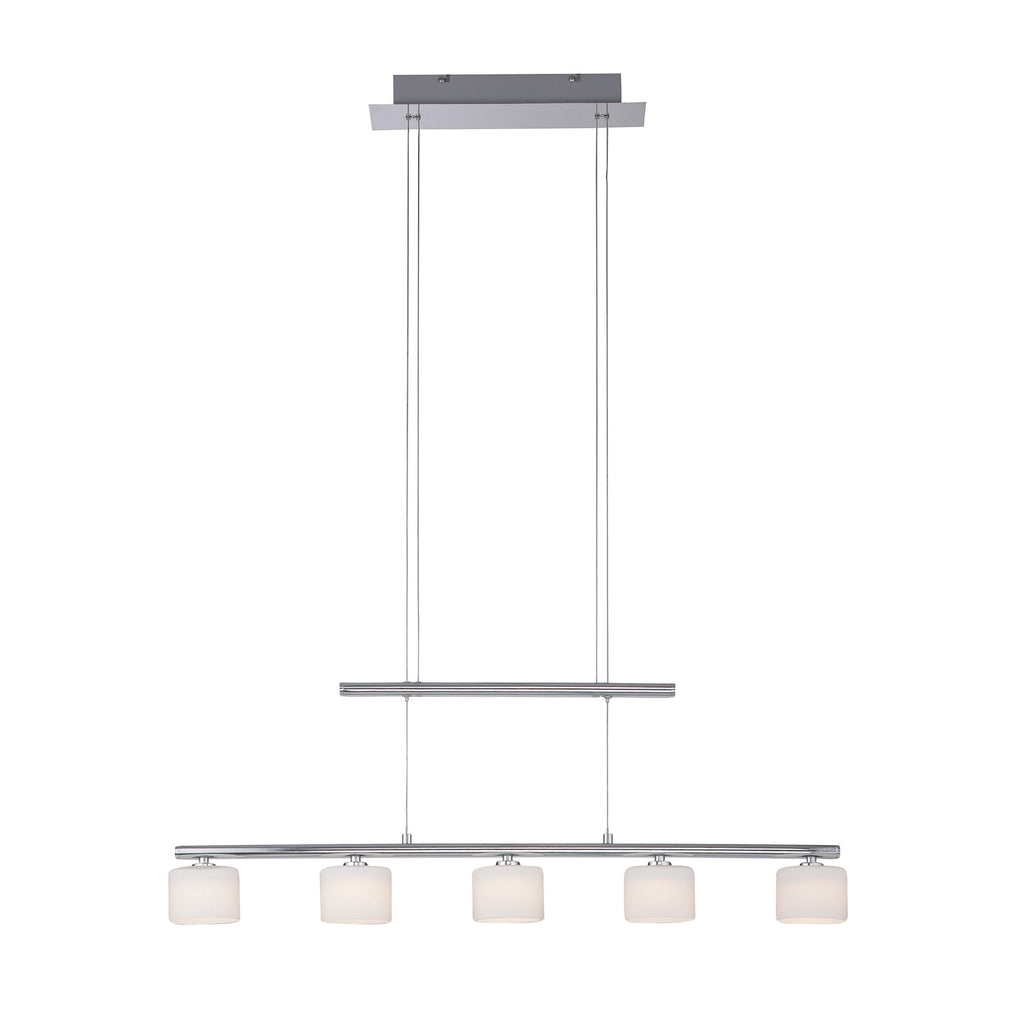 LED pendellampe Hydra 5-lys glass høydejusterbar bakside