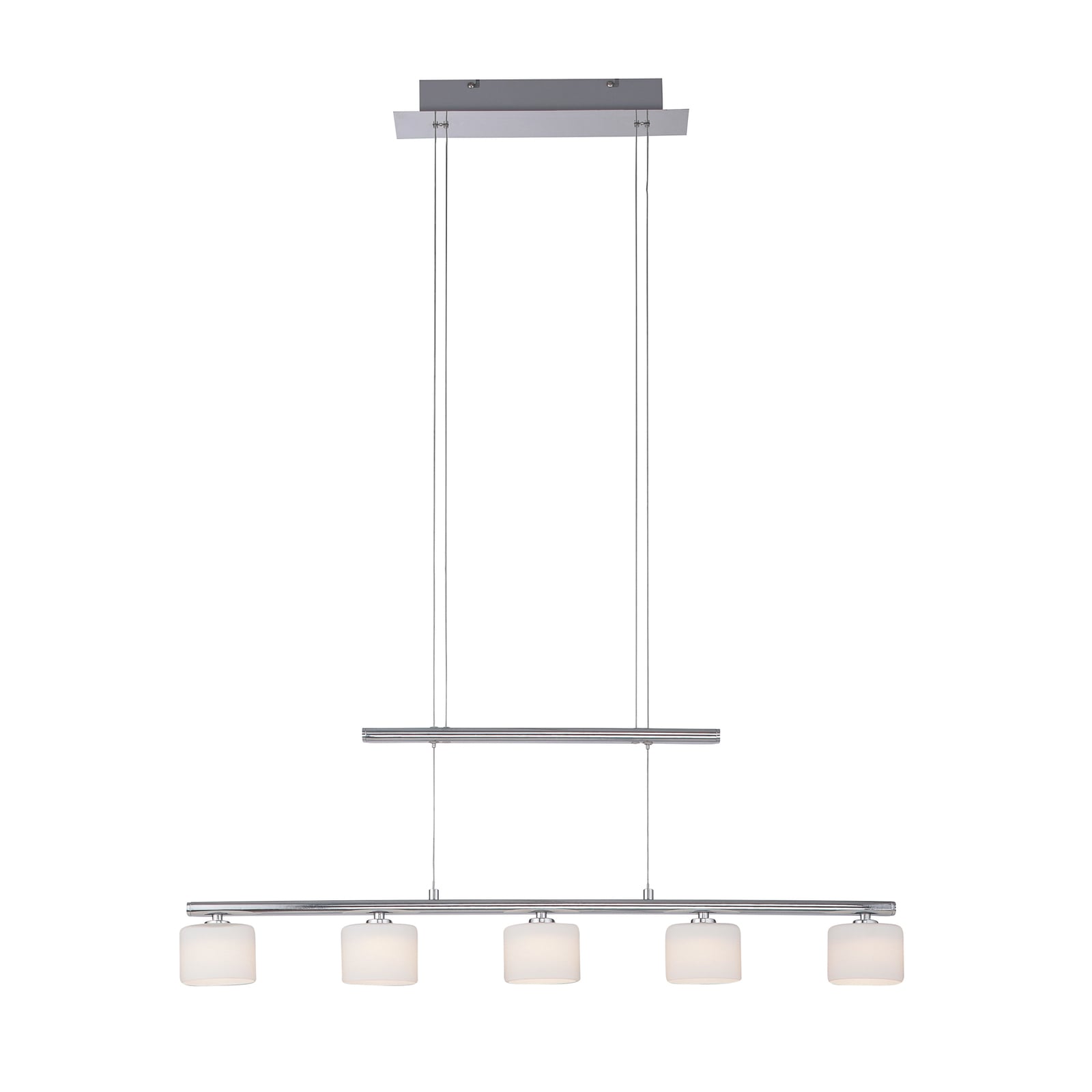 LED pendellampe Hydra 5-lys glass høydejusterbar bakside