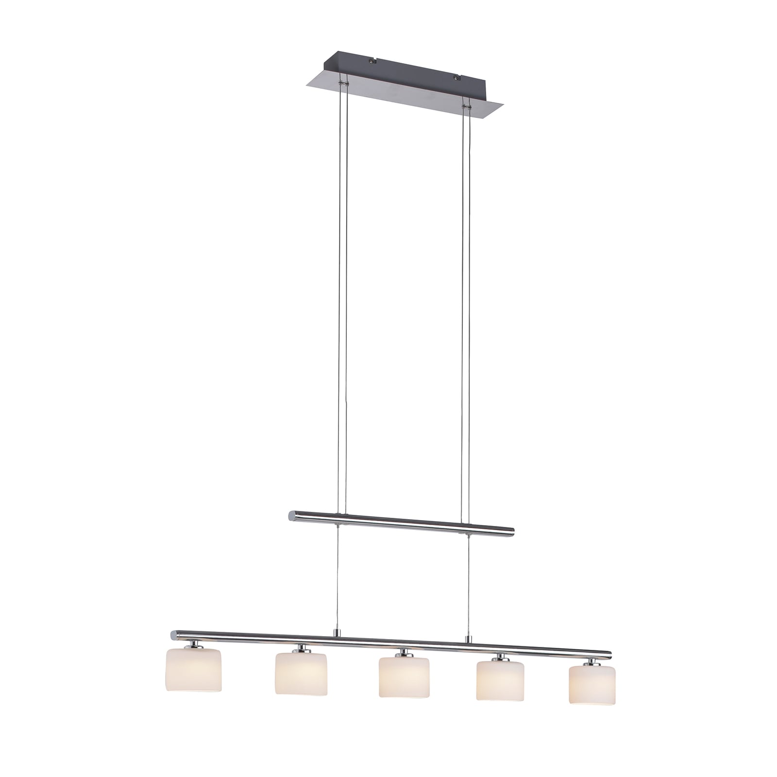 LED pendellampe Hydra 5-lys glass høydejusterbar forside