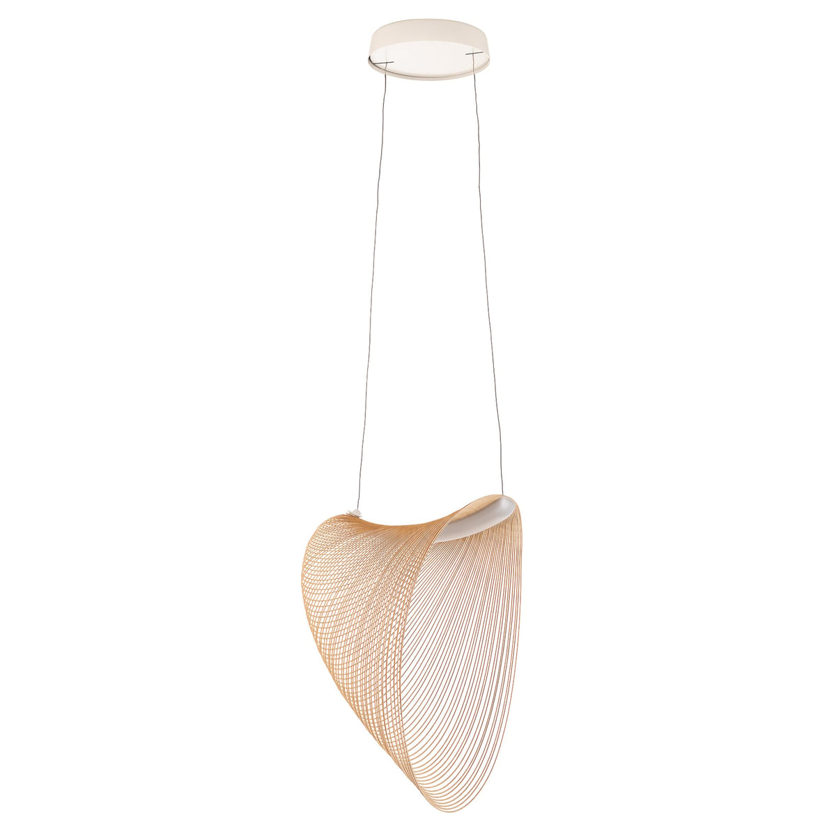 LED pendellampe Illan tre dimbar montert i stue
