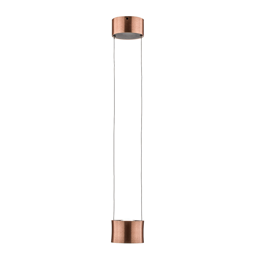 LED pendellampe Impulse 1-lys rosegull dimbar Ø16 cm montert i rom