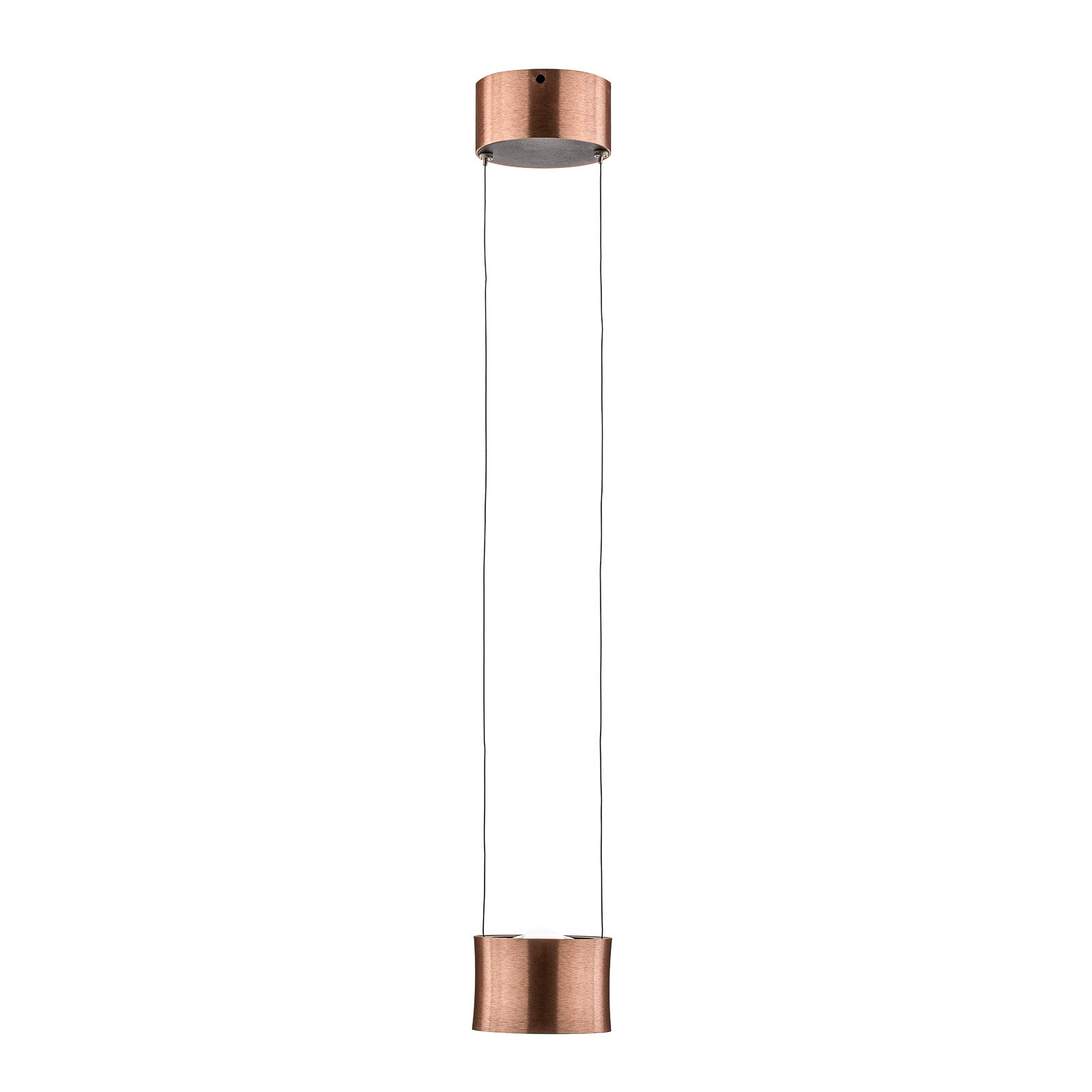 LED pendellampe Impulse 1-lys rosegull dimbar Ø16 cm montert i rom
