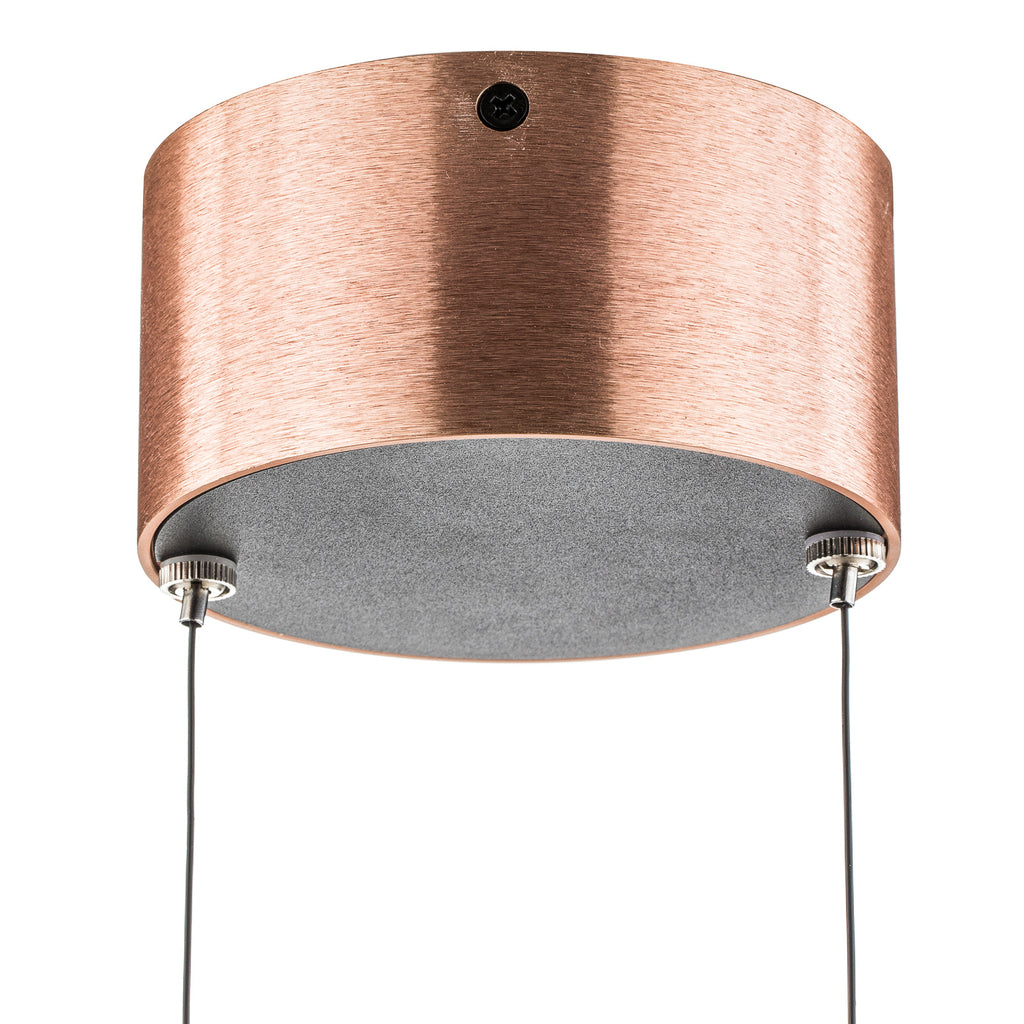 LED pendellampe Impulse 1-lys rosegull dimbar Ø16 cm designdetalj
