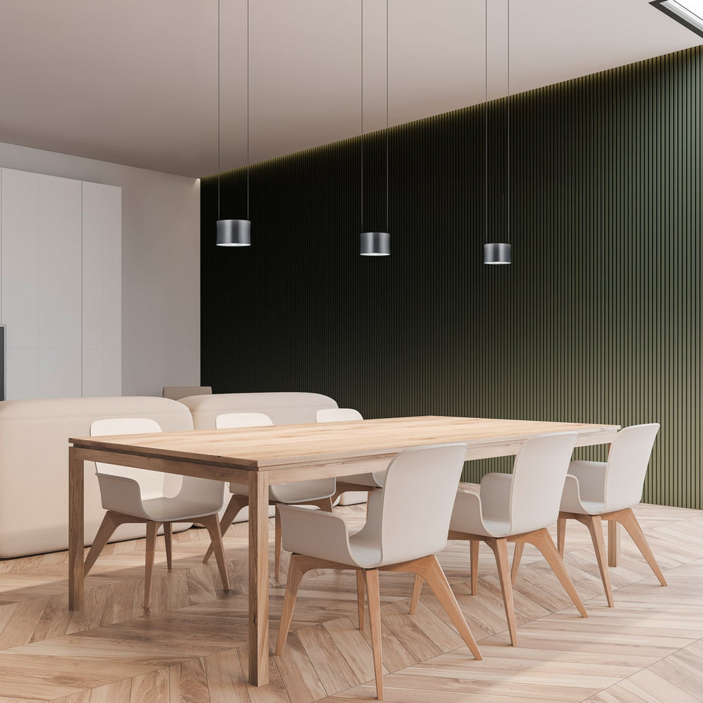 LED pendellampe Impulse 3-lys antrasitt aluminium bakside
