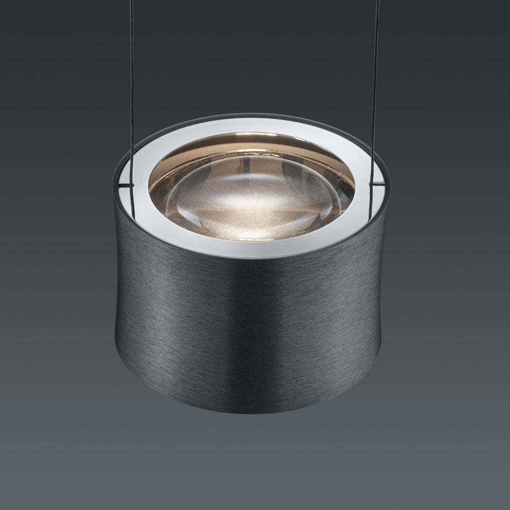 LED pendellampe Impulse 3-lys antrasitt aluminium nærbilde av material