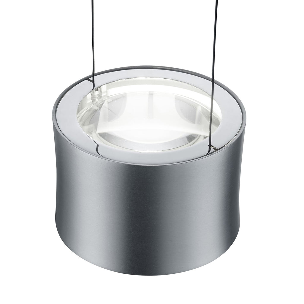 LED pendellampe Impulse 3-lys matt nikkel dimbar 120 cm montert