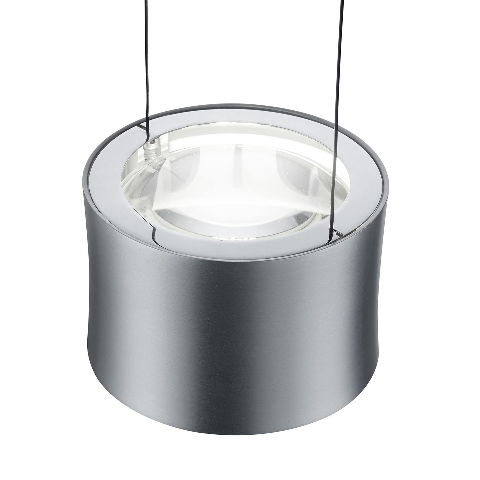 LED pendellampe Impulse 3-lys matt nikkel dimbar 120 cm montert