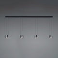 LED pendellampe Impulse Flex 4-lys dimbar antrasitt 168 cm forfra