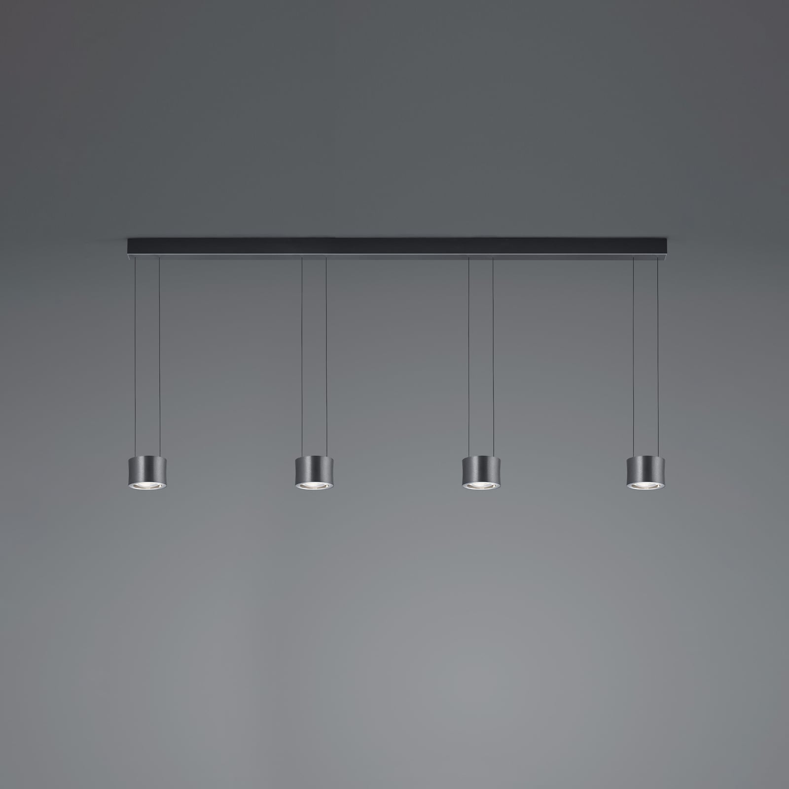 Detalj av LED pendellampe Impulse Flex 4-lys dimbar antrasitt 168 cm