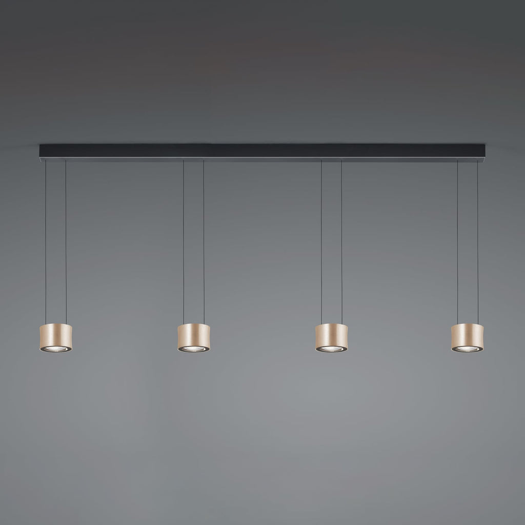 LED pendellampe Impulse Flex 4-lys rosé dimbar 48W forfra
